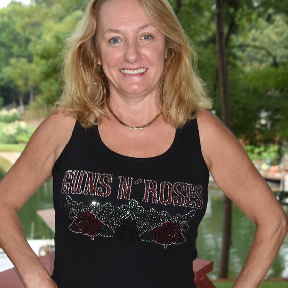 Guns N Roses   Rhinestone  bling sleeveless tank top  XS,S,M,L,XL,XXL,… - Picture 5 of 9